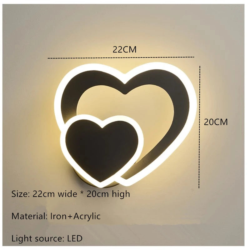 Lámpara de pared HeartWall - Iluminación ambiental LED creativa