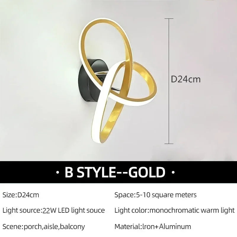 LumiLine - Lámpara de pared LED y luz de techo para dormitorio y sala de estar