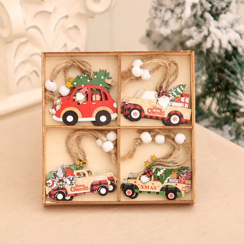 OrnamentGnomes – Houten Hangdecoraties voor Kerst