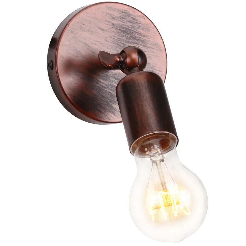 IndustrialBronce - Lámpara de Pared Retro Ajustable para Iluminación Ambiental