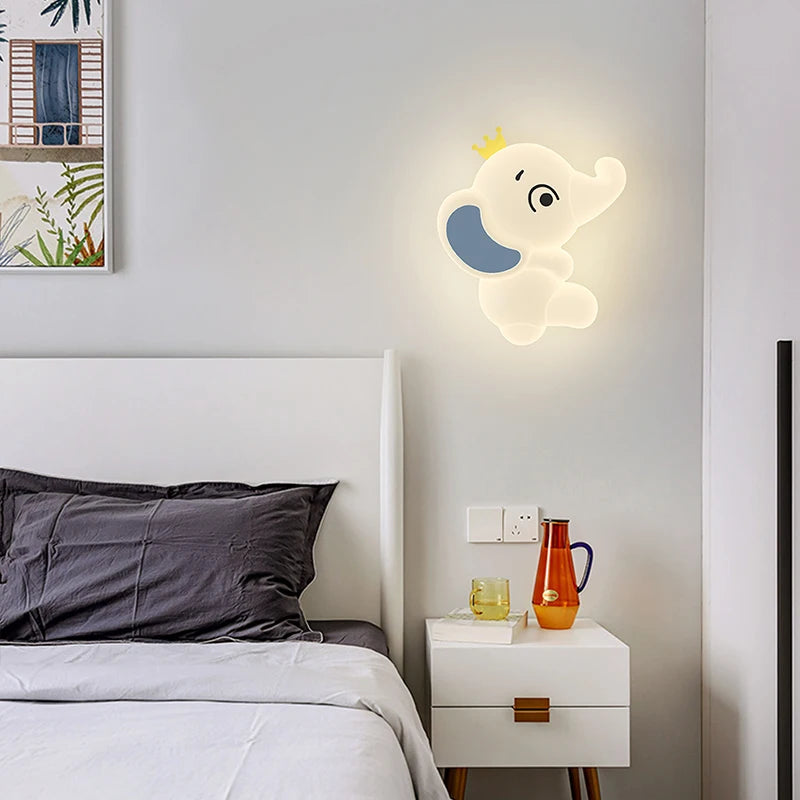SavanneKids - Lámpara de varita de dibujos animados con motivo de animales para habitación infantil