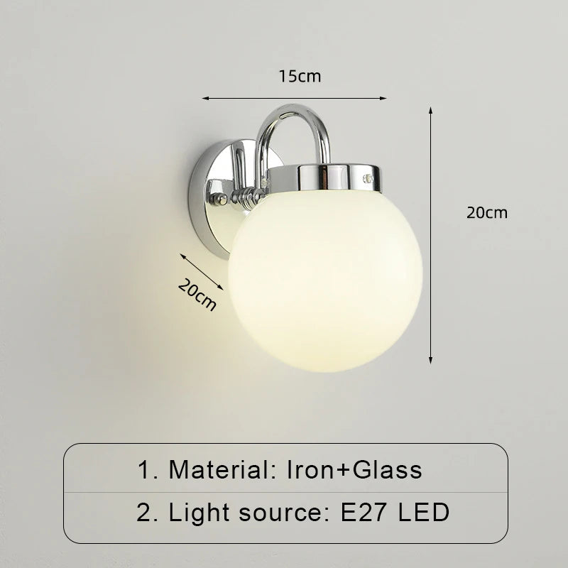 ModernWall - Lámpara de Pared LED Nórdica con Pantalla de Cristal para Iluminación Ambiental Interior