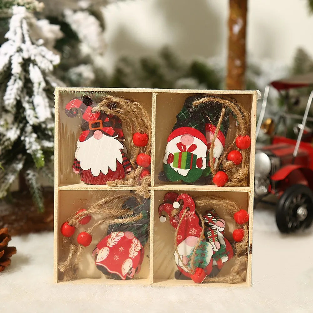 OrnamentGnomes – Houten Hangdecoraties voor Kerst