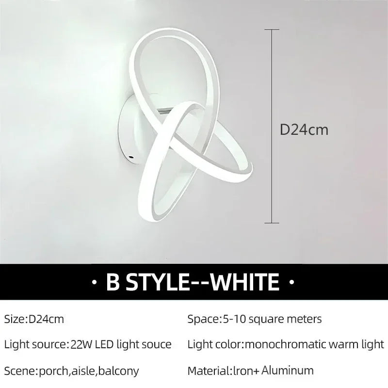 LumiLine - Lámpara de pared LED y luz de techo para dormitorio y sala de estar