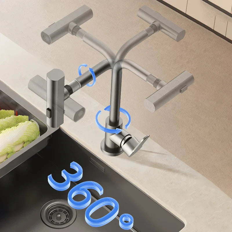 CascadeFlow – Rubinetto da cucina con cascata girevole