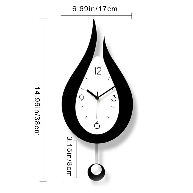 WaterDrop - Reloj de pared colgante minimalista moderno