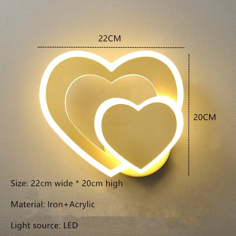 Lámpara de pared HeartWall - Iluminación ambiental LED creativa