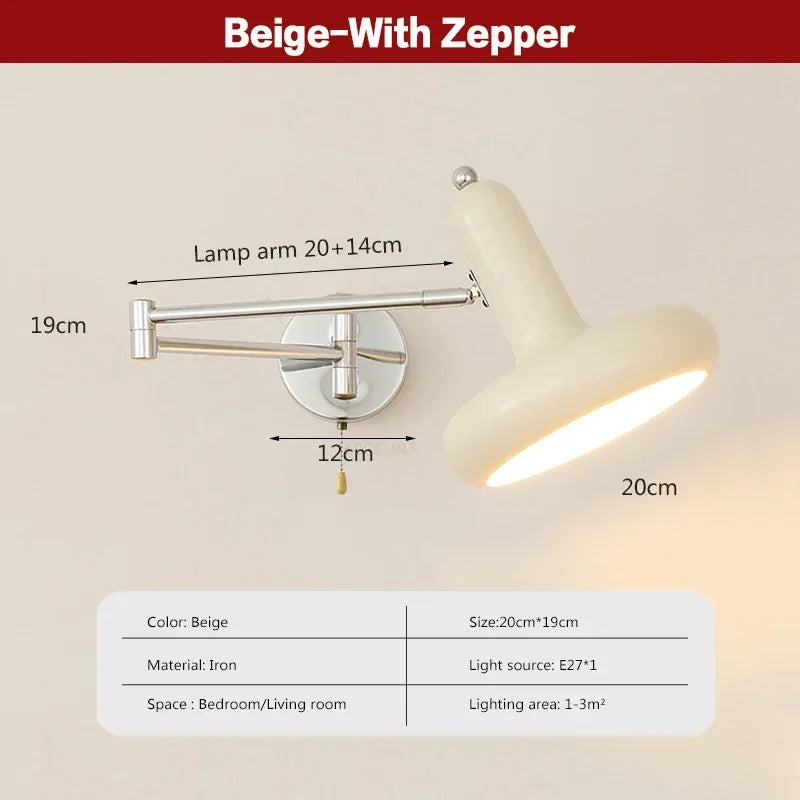LichtSwing - Lámpara de pared LED minimalista para dormitorio y sala de estar