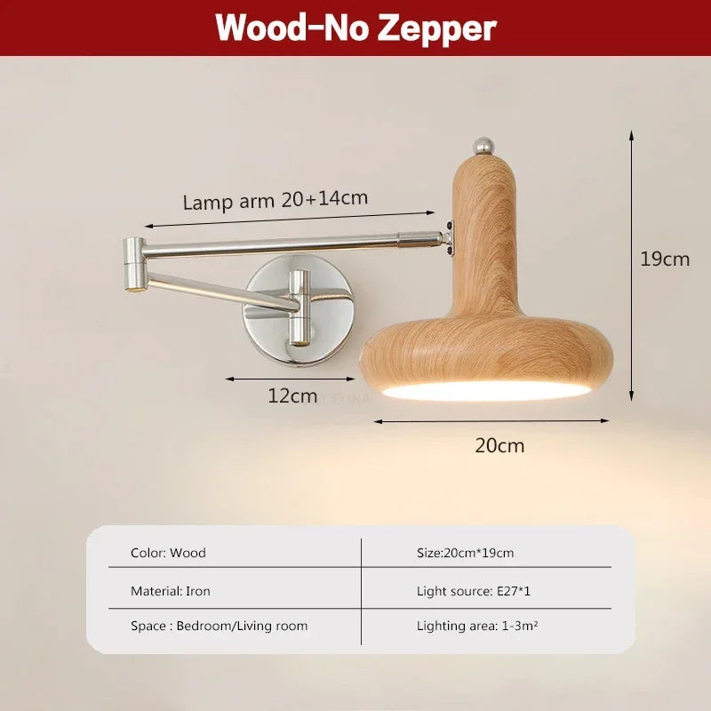 LichtSwing - Lámpara de pared LED minimalista para dormitorio y sala de estar
