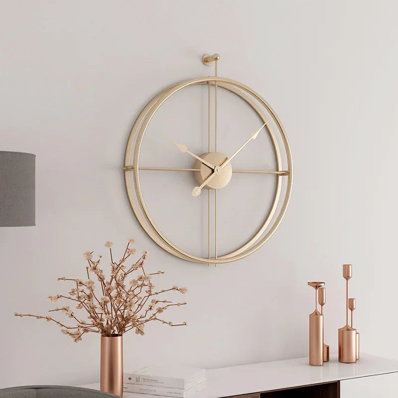 LuxeTijd - Silent Wall Clock 50/60cm for Modern Interiors