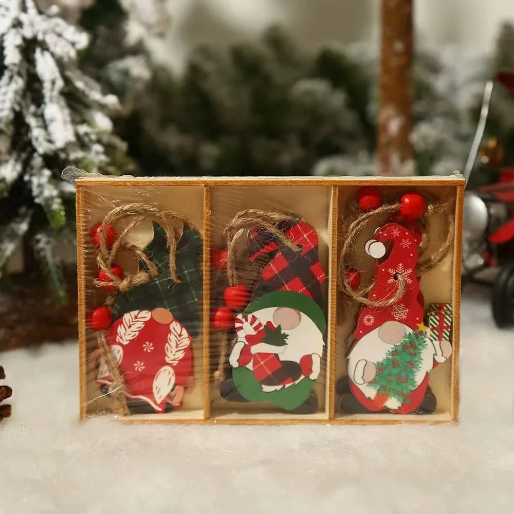 OrnamentGnomes – Houten Hangdecoraties voor Kerst