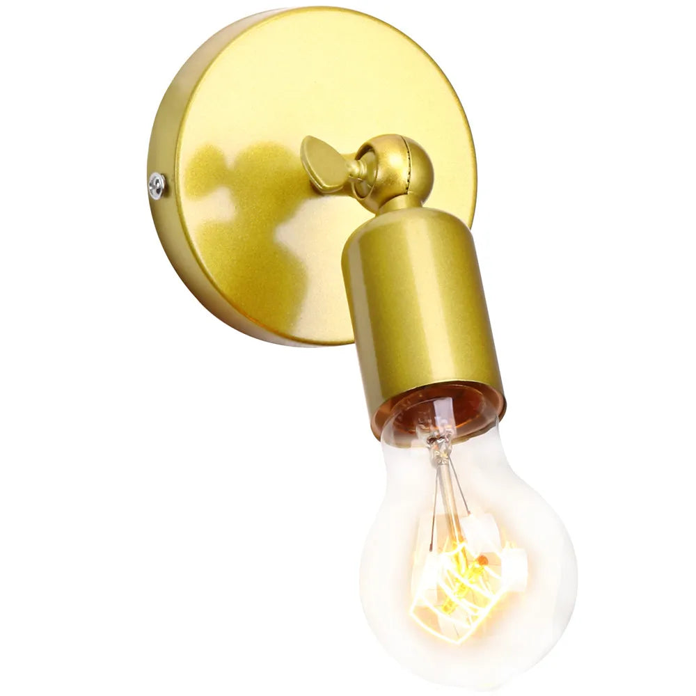 IndustrialBronce - Lámpara de Pared Retro Ajustable para Iluminación Ambiental