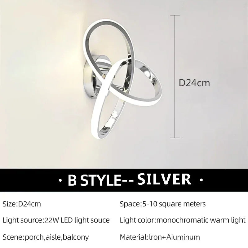LumiLine - Lámpara de pared LED y luz de techo para dormitorio y sala de estar