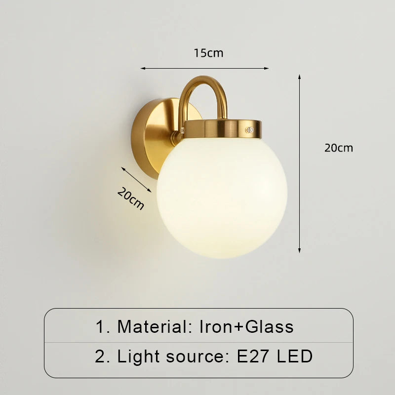 ModernWall - Lámpara de Pared LED Nórdica con Pantalla de Cristal para Iluminación Ambiental Interior