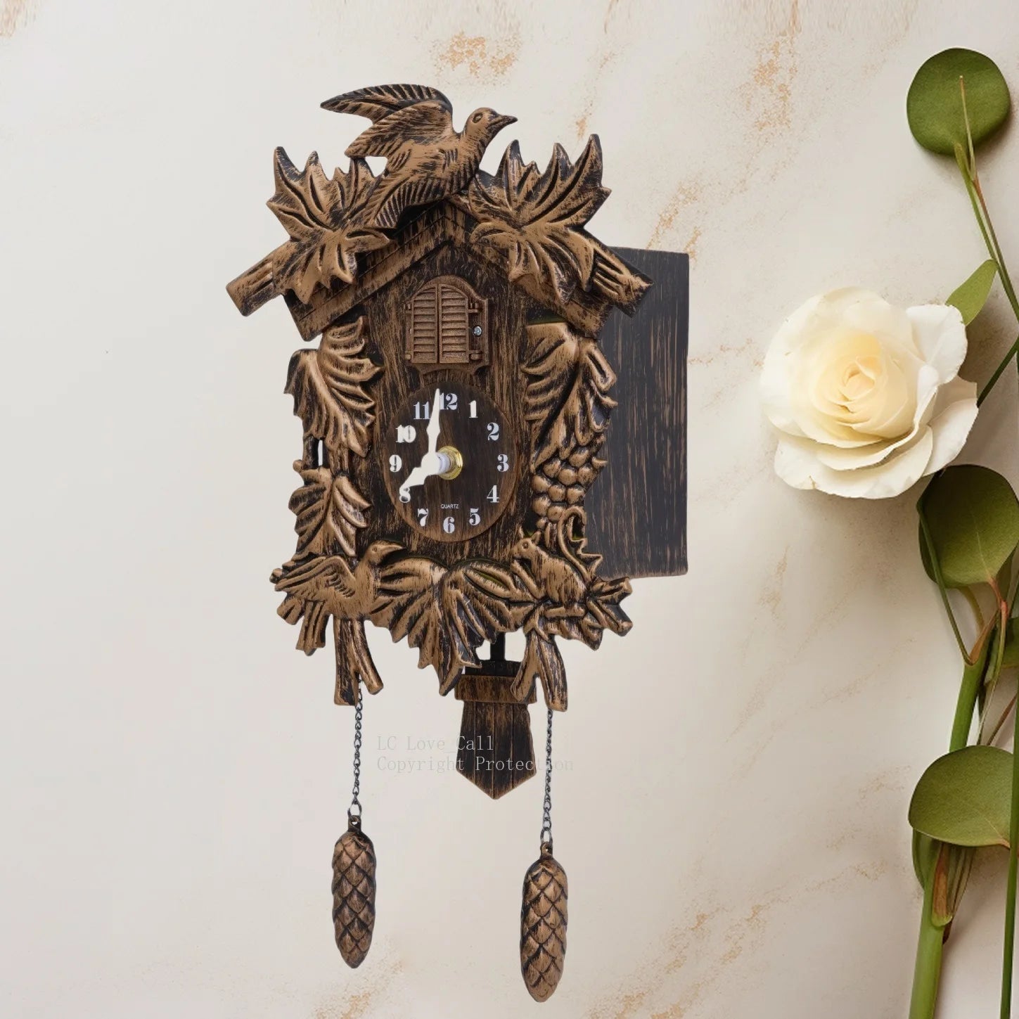 Bird Sound - Cuckoo Wall Clock with Timeless Charm