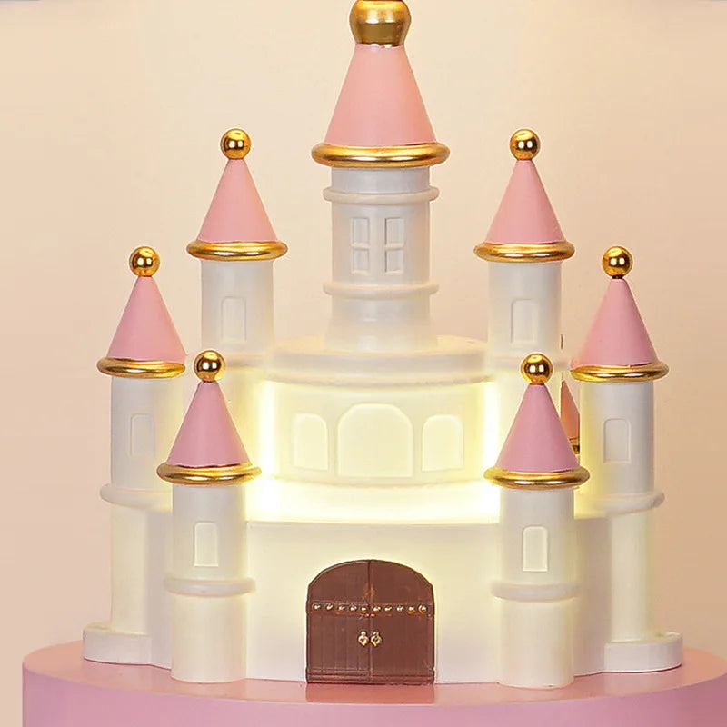 DreamCastle - Lámpara de mesa de cuentos de hadas con diseño de castillo para habitación infantil