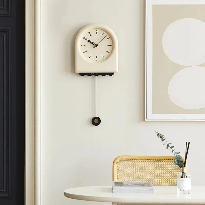 CremePendulum - Korean Style Wall Clock with Modern Design