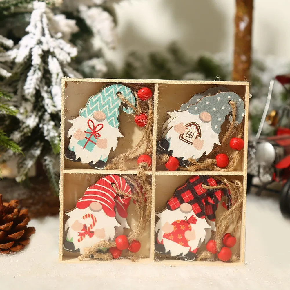 OrnamentGnomes – Houten Hangdecoraties voor Kerst