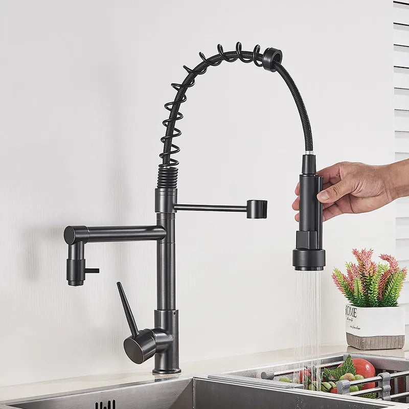 AquaFlex – Rubinetto da Cucina Estraibile con Doppie Bocchette