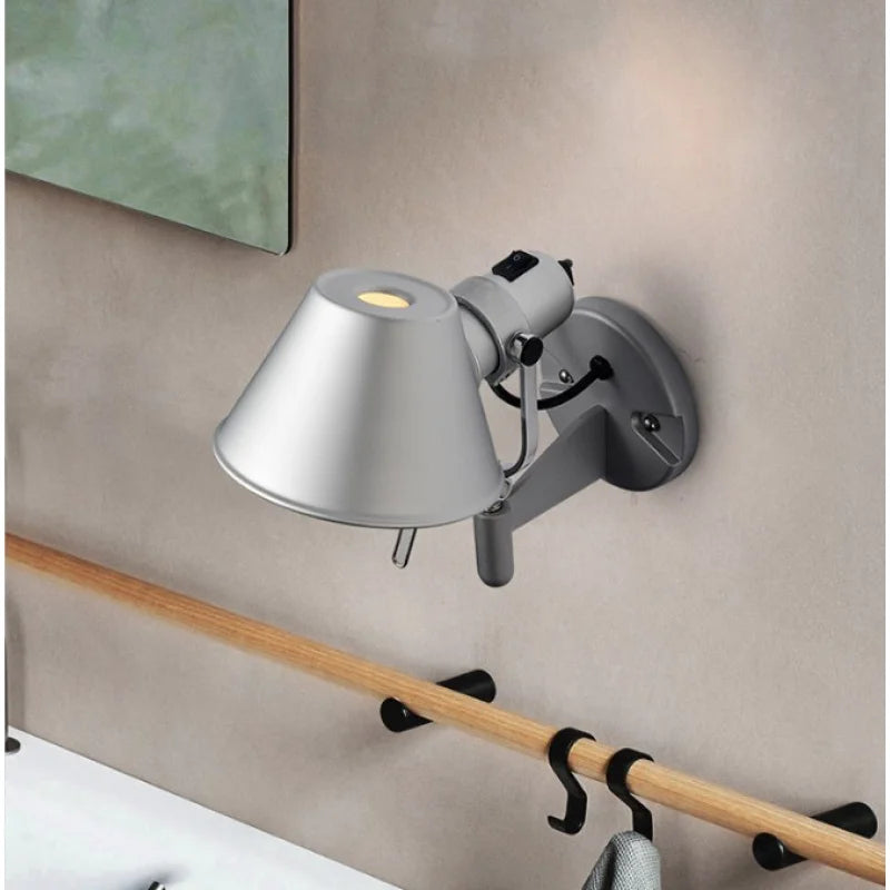 RockFleur - Industrieel Wandlamp Slaapkamer & Woonkamer Verstelbaar Leeslampje