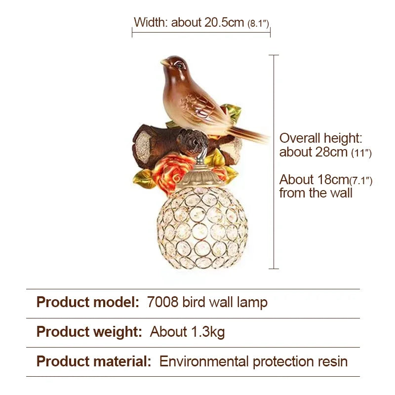 BirdGlow - Moderne LED Wandlamp voor Woonkamer en Slaapkamer