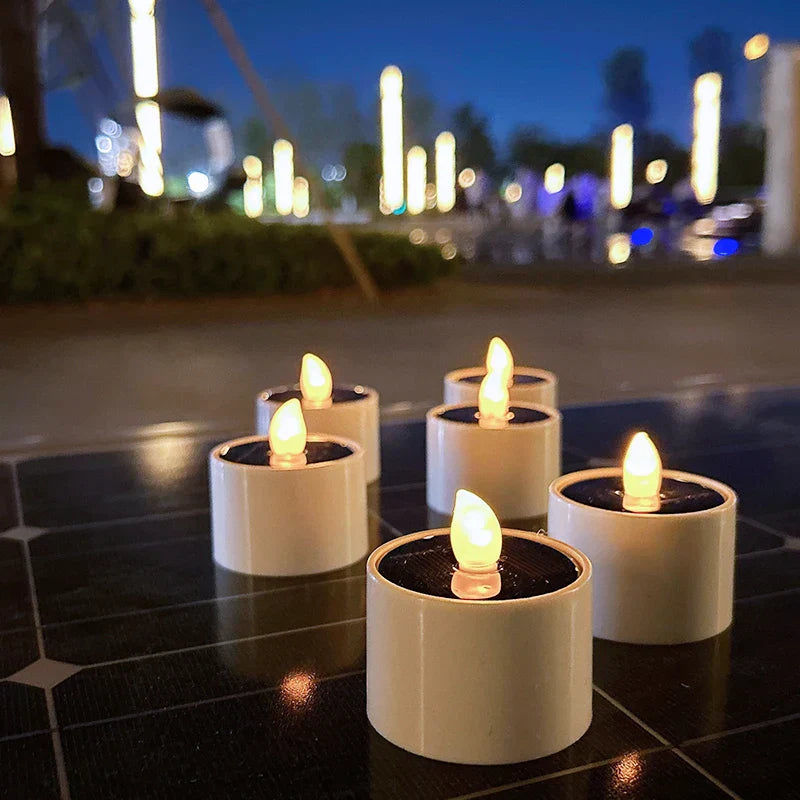LumiFlame - Solar LED Candles for Outdoor Use
