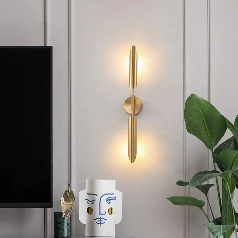 LuxeGlam - Gouden Industriële Wandlamp voor Hotel en Woonkamer