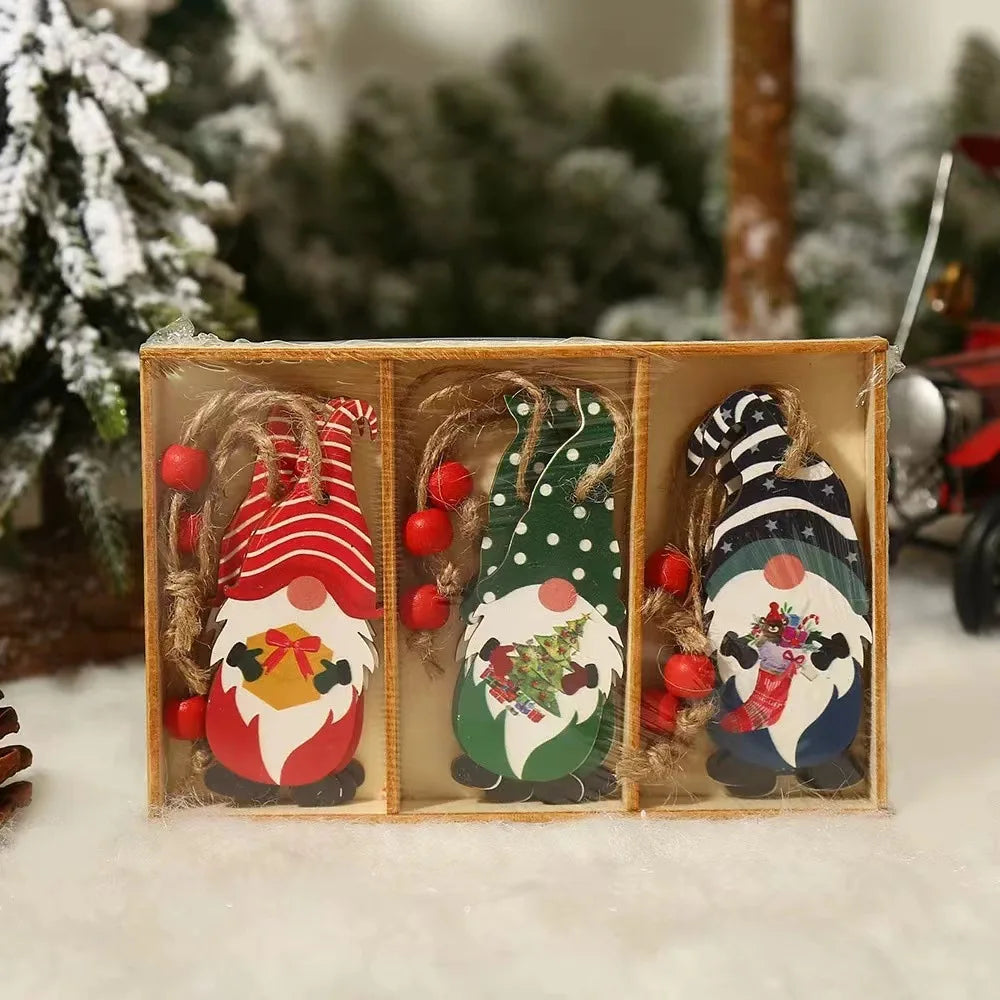 OrnamentGnomes – Houten Hangdecoraties voor Kerst