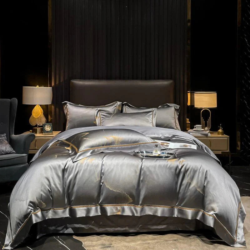 Set Copripiumino Golden Mist - Cotone Egiziano