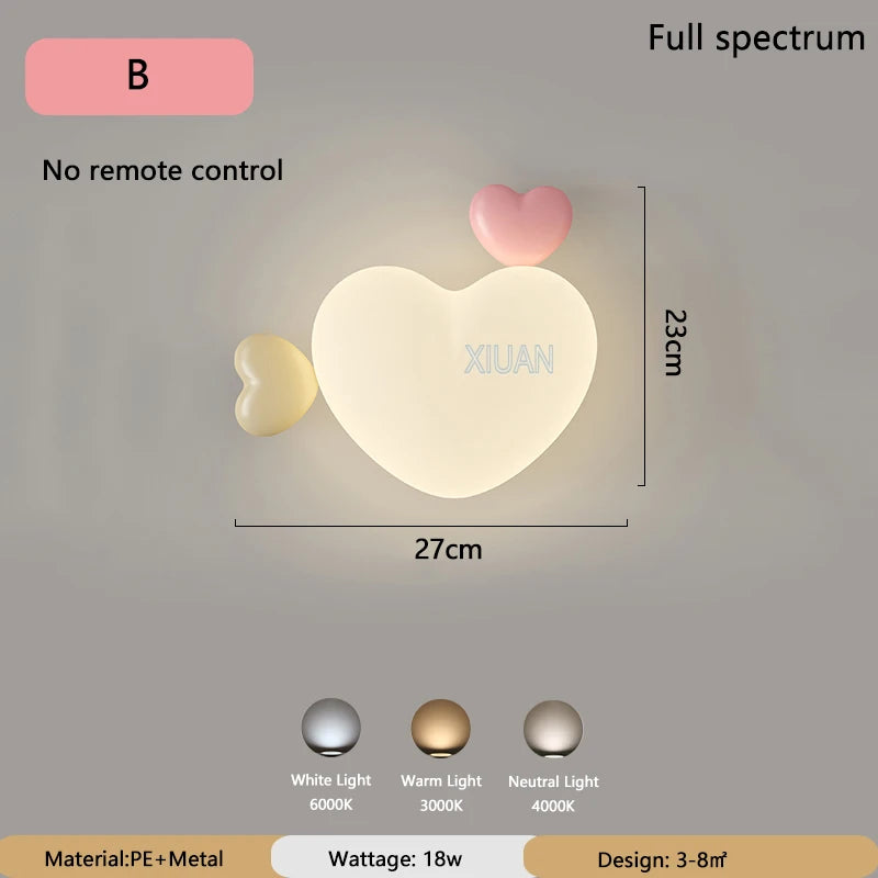 LoveLicht - Lámpara de noche LED con diseño de nube corona rosa corazón