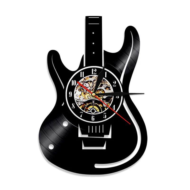 Guitar Vinyl Wall Clock