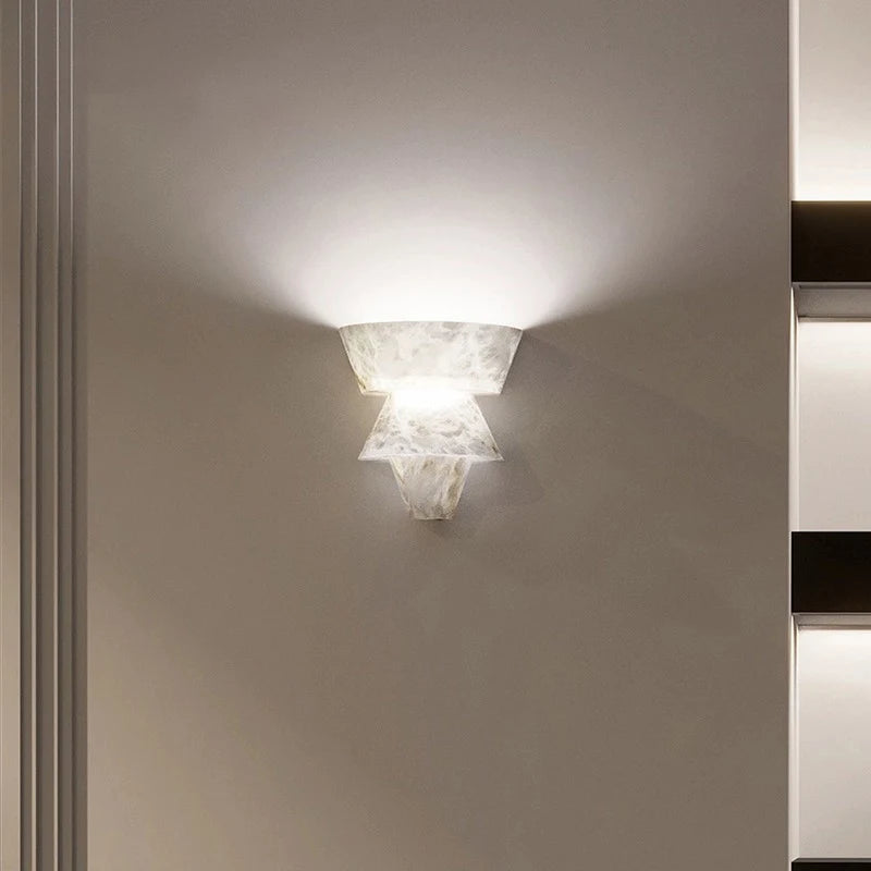 MarbleGlow - Lámpara de pared minimalista de piedra natural