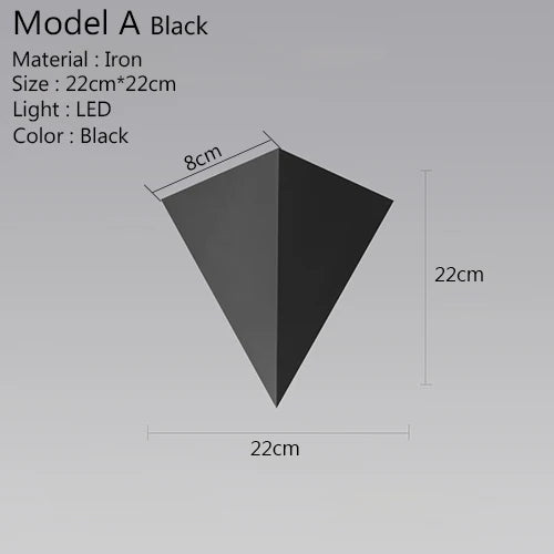 DriehoekLicht - Minimalistische LED Wandlamp 3W | Binnenverlichting