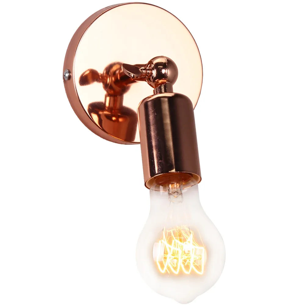 IndustrialBronce - Lámpara de Pared Retro Ajustable para Iluminación Ambiental