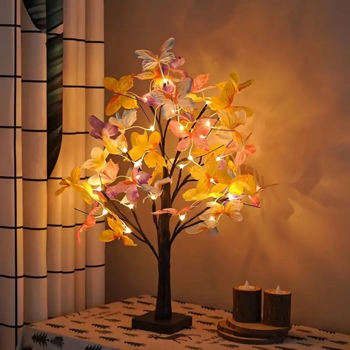 LumiTree - LED Berkenboom Tafellamp met Kleurverandering – Decoratieve Boomlamp