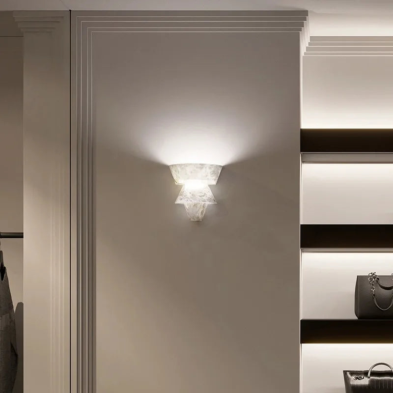 MarbleGlow - Lámpara de pared minimalista de piedra natural