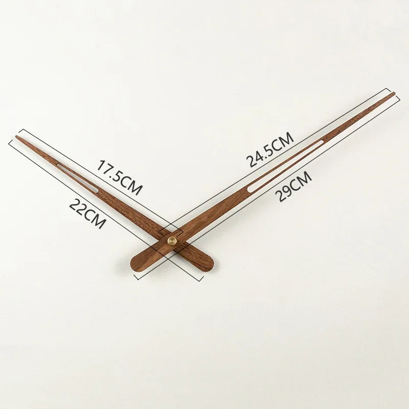 WoodSphere - Mecanismo moderno grande para reloj de pared DIY con manecillas de nogal