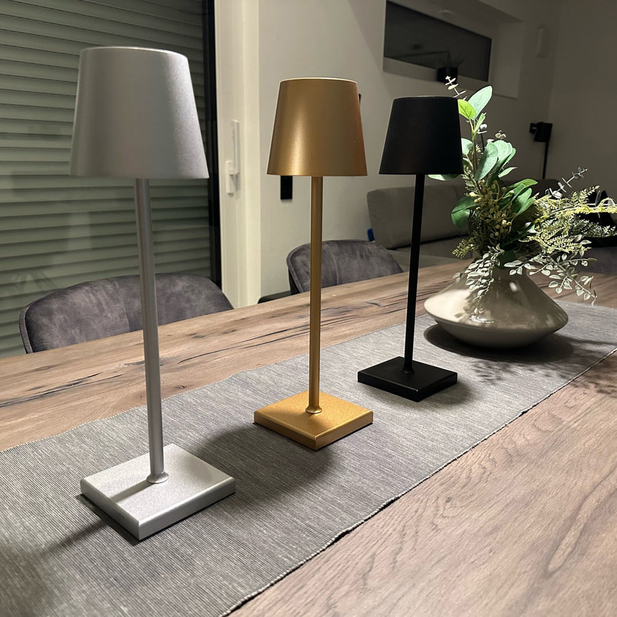 LumiGlow - Lámpara de mesa escandinava recargable inalámbrica de diseño