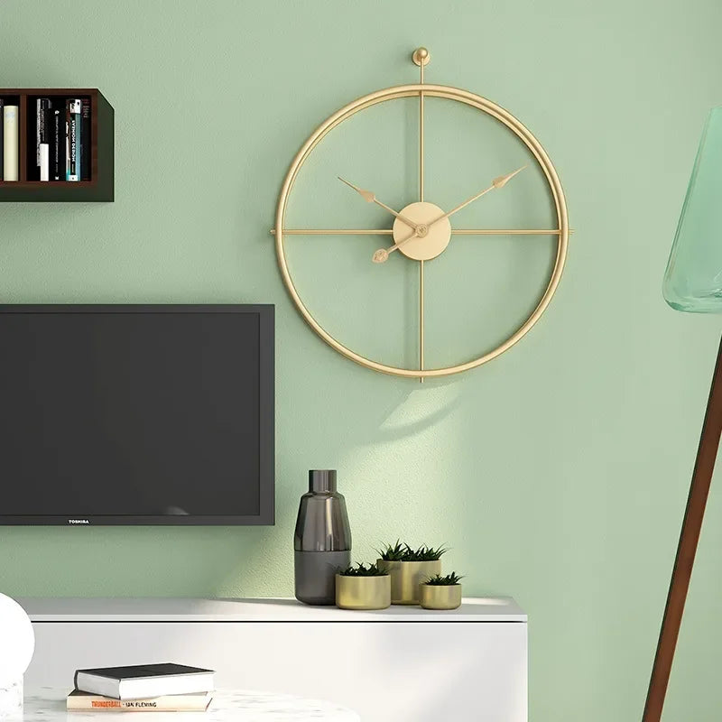 LuxeTijd - Reloj de Pared Silencioso 50/60cm para Interiores Modernos