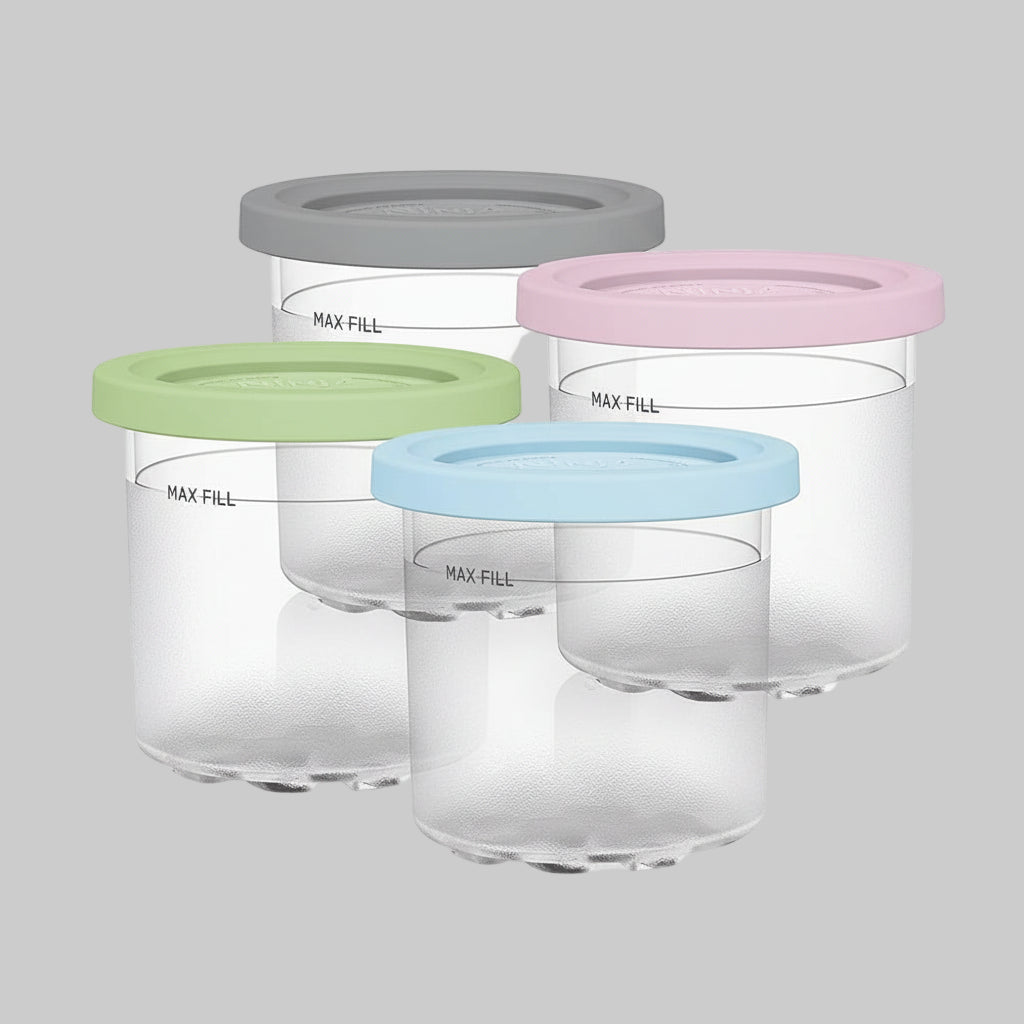 Keuken Bewaarpotten Kleurrijke Deksels Ijs Desserts