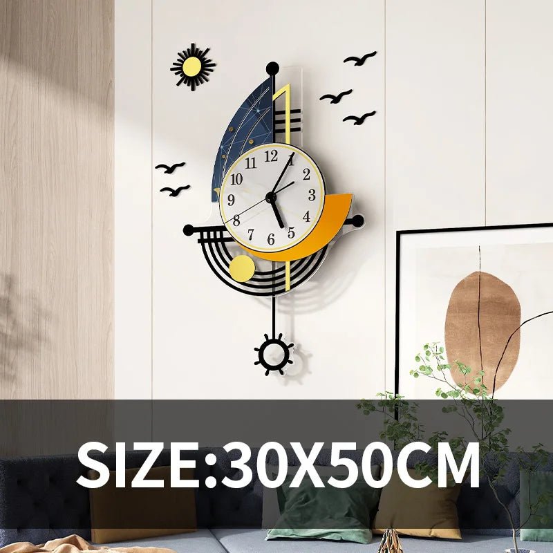 NauticTime - Reloj de pared decorativo con velero