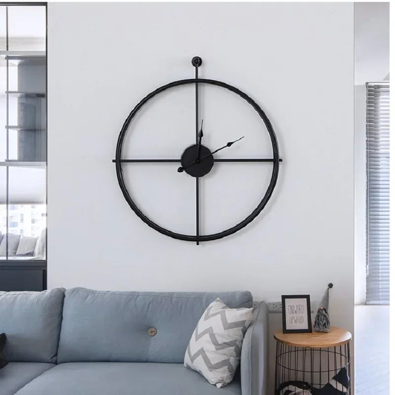 LuxeTijd - Reloj de Pared Silencioso 50/60cm para Interiores Modernos
