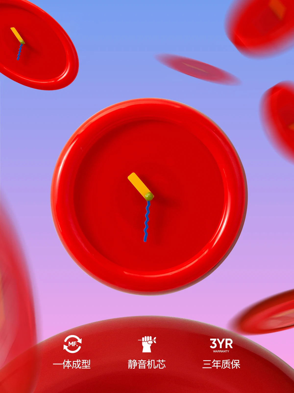 EpeiusHome - Memphis Wandklok voor Stijlvolle Interieurs