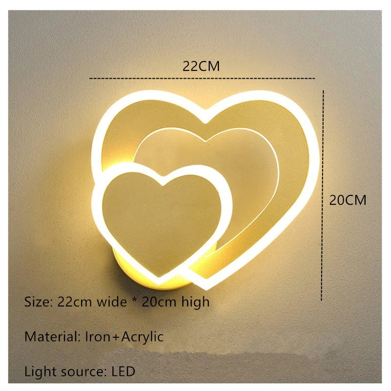 Lámpara de pared HeartWall - Iluminación ambiental LED creativa