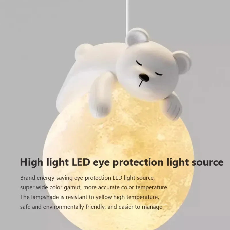 MoonGlow - Lámpara de pared LED creativa para dormitorio y habitación infantil