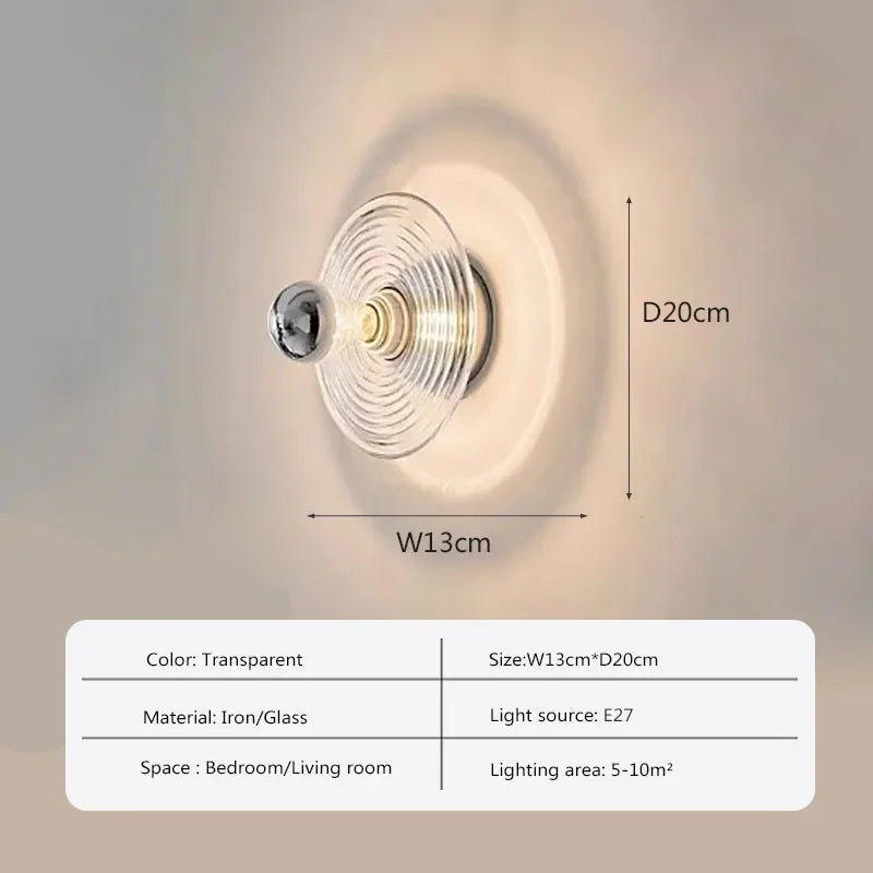 AquaGlow - Glas Wandlamp LED Watergolven Sfeerverlichting