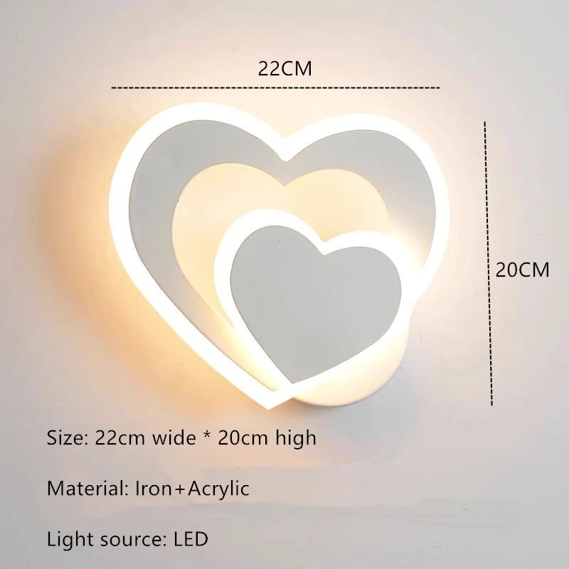 Lámpara de pared HeartWall - Iluminación ambiental LED creativa