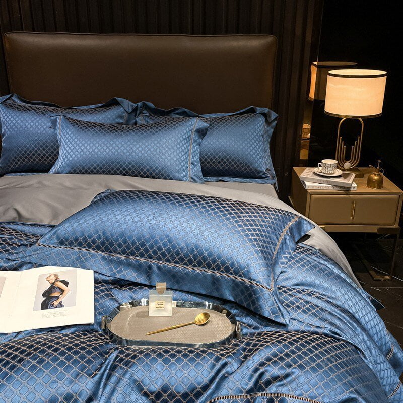 Royale Diamond Duvet Cover Set - Egyptian Cotton