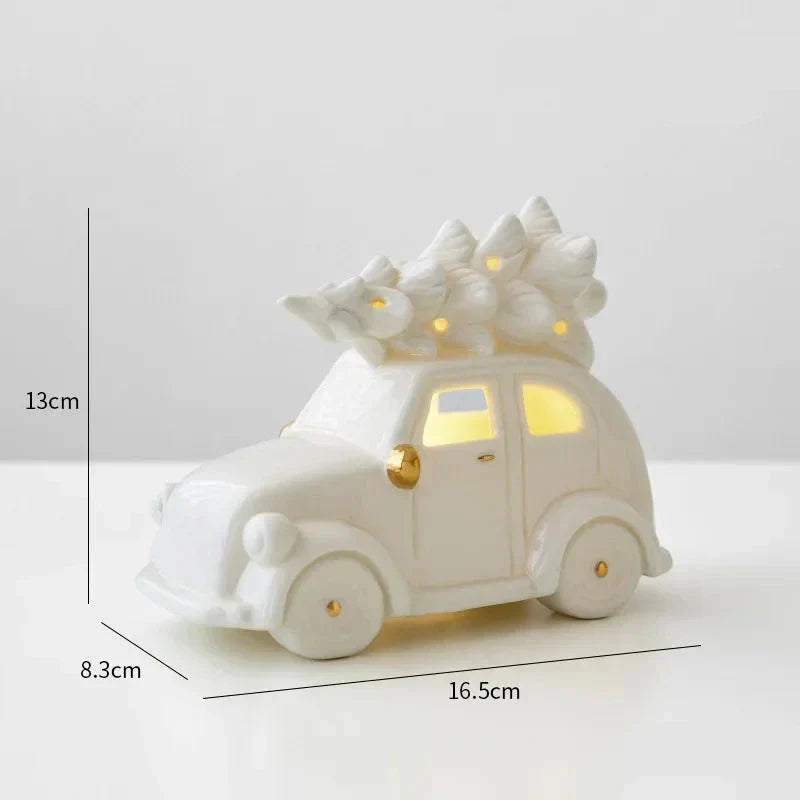 SneeuwGloed - Verlicht Keramisch Sneeuwmannetje