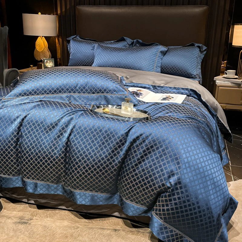 Royale Diamond Duvet Cover Set - Egyptian Cotton